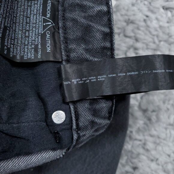 Zara Signature 90s Wide Leg Jeans Gray Denim High Rise US Size 6 EU 38 Slim Fit - Picture 8 of 12